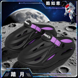新款涉水兩用洞洞鞋厚底涼鞋EVA外穿防滑夏季戶外男款拖鞋