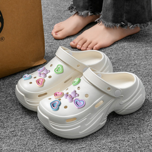 超厚底洞洞鞋女款2025新款夏季外穿海邊沙灘增高防滑好看涼拖女士 超厚底洞洞鞋女款2025新款夏季外穿海邊沙灘增高防滑好看涼拖女士