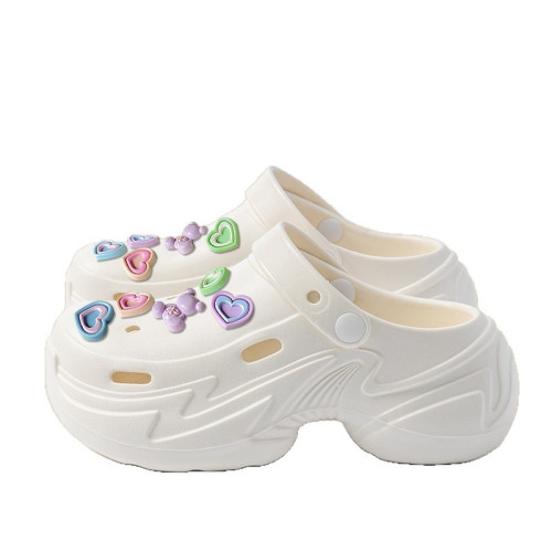 超厚底洞洞鞋女款2025新款夏季外穿海邊沙灘增高防滑好看涼拖女士 超厚底洞洞鞋女款2025新款夏季外穿海邊沙灘增高防滑好看涼拖女士