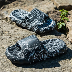 時尚塗鴉拖鞋男夏季2025新款外穿厚底踩屎感居家防滑防臭涼拖鞋女