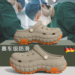 德國手術室洞洞鞋男士夏季外穿2025新款厚底耐磨防滑防臭醫用涼拖