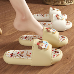 卡通拖鞋女士夏季新款家居室內透氣情侶浴室洗澡防滑涼拖鞋男