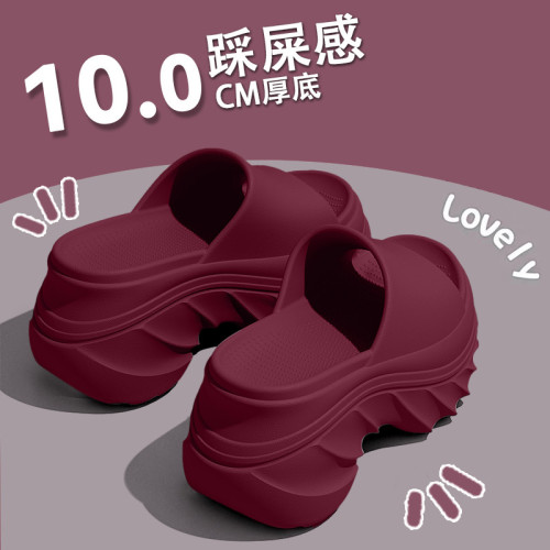 黑色厚底拖鞋女士夏季外穿2025新款時尚海邊沙灘增高防滑涼拖女款 黑色厚底拖鞋女士夏季外穿2025新款時尚海邊沙灘增高防滑涼拖女款