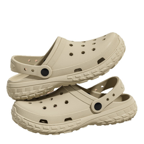 開車洞洞鞋男款夏季2025新款防臭戶外開車透氣防滑沙灘休閒涼拖男