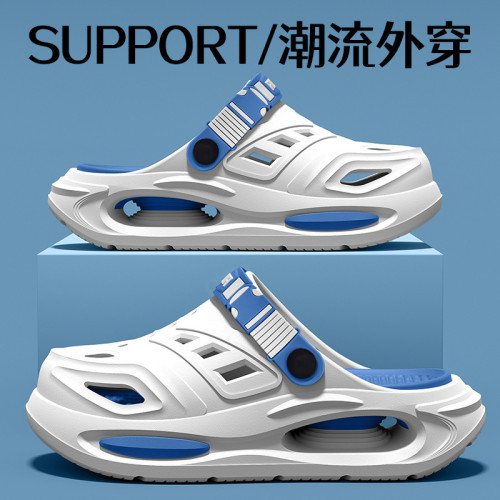 厚底洞洞鞋男士2025新款夏季外穿耐磨防滑防臭戶外釣魚兩穿涼拖鞋