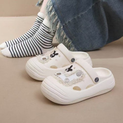 甜酷愛心防滑厚底踩屎感洞洞鞋女外穿出2025夏季新款沙灘涼拖