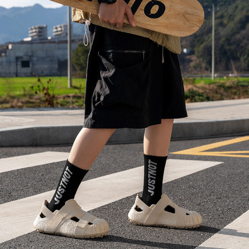 洞洞鞋男款夏季厚底踩屎感大碼包頭拖鞋外穿防滑運動開車沙灘涼鞋 洞洞鞋男款夏季厚底踩屎感大碼包頭拖鞋外穿防滑運動開車沙灘涼鞋