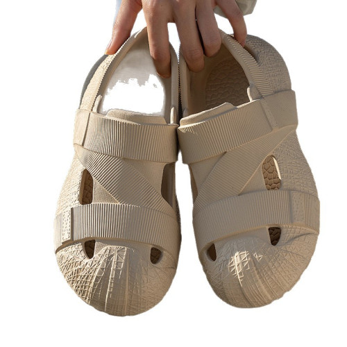 洞洞鞋男款夏季厚底踩屎感大碼包頭拖鞋外穿防滑運動開車沙灘涼鞋 洞洞鞋男款夏季厚底踩屎感大碼包頭拖鞋外穿防滑運動開車沙灘涼鞋