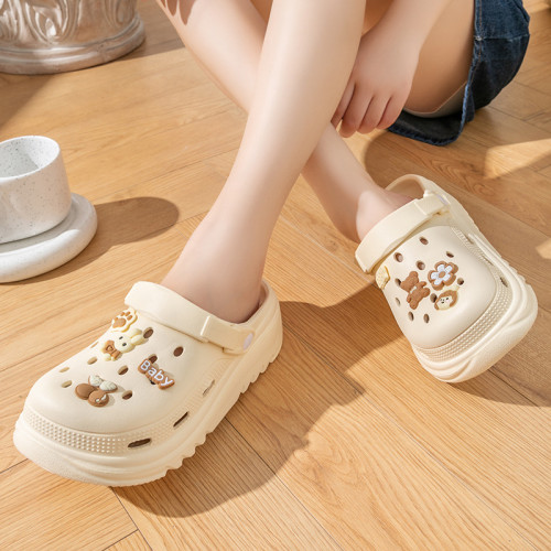 洞洞鞋女款夏季2025新款爆款厚底防滑防臭沙灘海邊時尚eva涼拖鞋