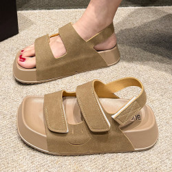 厚底勃肯拖鞋女款夏季外穿時尚2025新款小個子增高防滑沙灘涼拖鞋