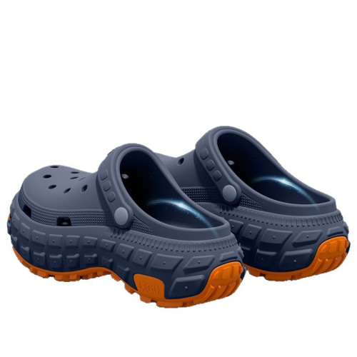 厚底洞洞鞋男款夏季外穿2025新款防滑防臭足弓支撐透氣踩屎感涼拖