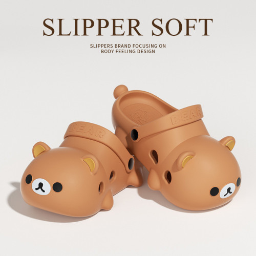 輕松熊洞洞鞋女夏季外穿2025新款厚底懶人ins超火包頭半拖鞋女孩 輕松熊洞洞鞋女夏季外穿2025新款厚底懶人ins超火包頭半拖鞋女孩