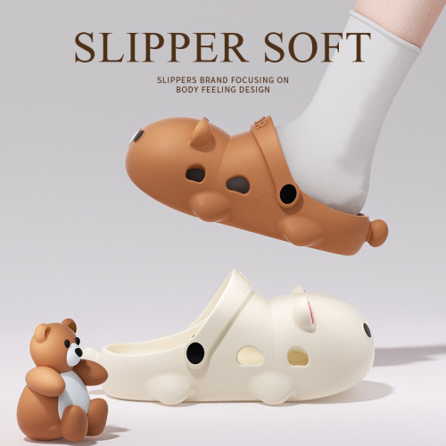 輕松熊洞洞鞋女夏季外穿2025新款厚底懶人ins超火包頭半拖鞋女孩 輕松熊洞洞鞋女夏季外穿2025新款厚底懶人ins超火包頭半拖鞋女孩