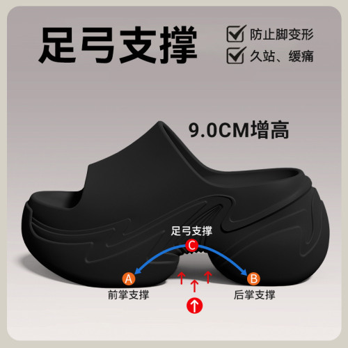 足弓支撐拖鞋女士夏季外穿2025新款厚底增高久站不累腳防滑涼拖鞋 足弓支撐拖鞋女士夏季外穿2025新款厚底增高久站不累腳防滑涼拖鞋