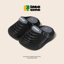 兒童洞洞鞋男童女童2025夏季新款外穿防撞包頭中大童親子涼拖鞋