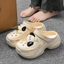 厚底洞洞鞋女夏季外穿2055新款增高透氣防滑eva小個子沙灘涼拖鞋