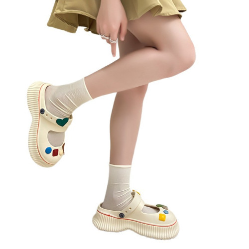 eva厚底洞洞鞋女款夏季外穿防滑防臭海邊沙灘鞋增高2025新款涼拖 eva厚底洞洞鞋女款夏季外穿防滑防臭海邊沙灘鞋增高2025新款涼拖