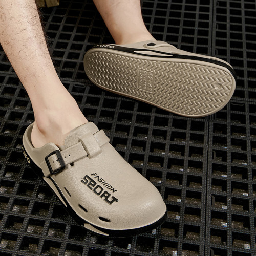 男士博肯洞洞鞋夏季外穿休閒eva軟底家居室內防滑包頭拖鞋男 男士博肯洞洞鞋夏季外穿休閒eva軟底家居室內防滑包頭拖鞋男