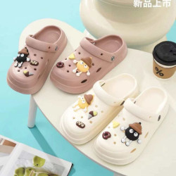 2025新款洞洞鞋女士夏季外穿厚底踩屎感防滑包頭海邊沙灘涼拖鞋女