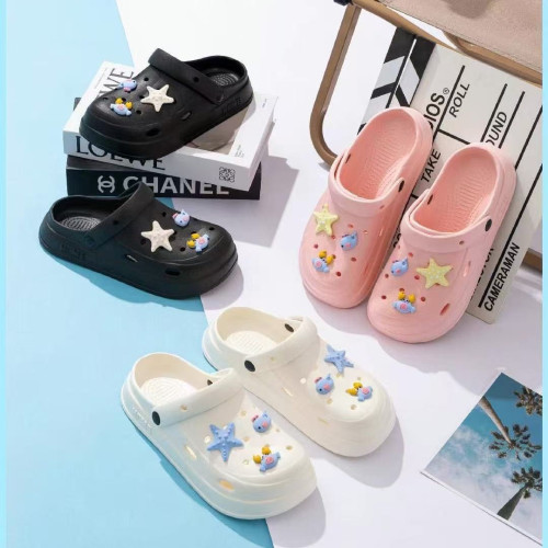 2025新款洞洞鞋女士夏季外穿厚底踩屎感防滑包頭海邊沙灘涼拖鞋女 2025新款洞洞鞋女士夏季外穿厚底踩屎感防滑包頭海邊沙灘涼拖鞋女