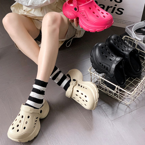 2025新款女士厚底洞洞鞋包頭拖鞋女夏季防滑外穿沙灘拖鞋時尚涼拖 2025新款女士厚底洞洞鞋包頭拖鞋女夏季防滑外穿沙灘拖鞋時尚涼拖