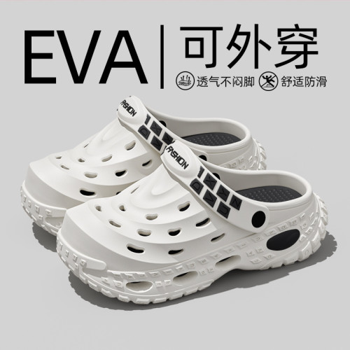 輪胎溯谿鞋男運動款夏季外穿潮牌2025沙灘戶外厚底拖鞋男士夏