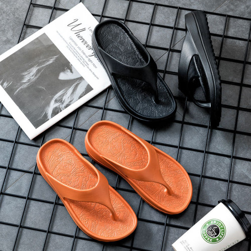 網紅極簡風純色情侶厚底人字拖女外穿防滑軟底居家拖鞋 網紅極簡風純色情侶厚底人字拖女外穿防滑軟底居家拖鞋