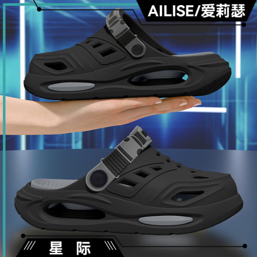 開車洞洞鞋男士夏季外穿2025新款厚底耐磨透氣抗菌不臭腳兩穿涼拖 開車洞洞鞋男士夏季外穿2025新款厚底耐磨透氣抗菌不臭腳兩穿涼拖