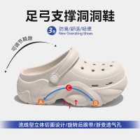 足弓支撐久站不累腳洞洞鞋女款夏季外穿2025新款厚底防滑eva涼拖