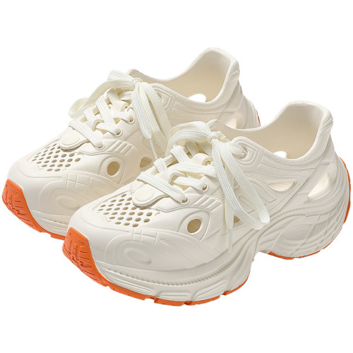 防滑洞洞鞋女款夏季外穿透氣足弓踩屎感厚底情侶系帶老爹鞋男 防滑洞洞鞋女款夏季外穿透氣足弓踩屎感厚底情侶系帶老爹鞋男