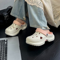 EVA增高厚底男潮款涼鞋洞洞鞋女款夏季居家宿捨外出沙灘浴室防滑