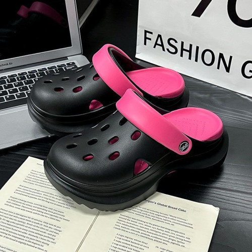 EVA增高厚底男潮款涼鞋洞洞鞋女款夏季居家宿捨外出沙灘浴室防滑