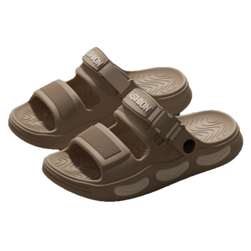 涼拖鞋男士夏季外穿厚底耐磨沙灘涼鞋戶外開車防滑防臭踩屎感拖鞋