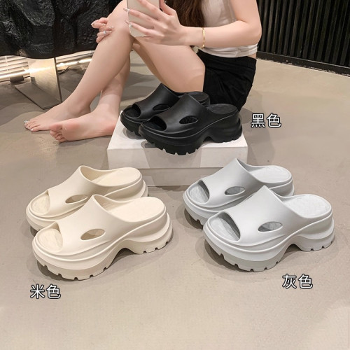 小個子增高7cm超輕ins潮流涼拖鞋女夏季新款外穿防臭沙灘厚底拖鞋