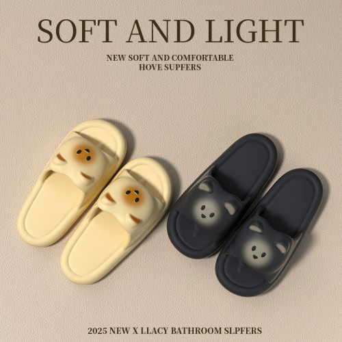踩屎感拖鞋女夏季室內家居2025新款浴室防滑可愛情侶外穿涼拖鞋男
