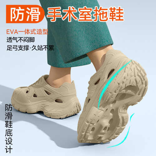 醫用手術室洞洞鞋男士夏季外穿2025新款上班開車防滑專用防臭涼鞋