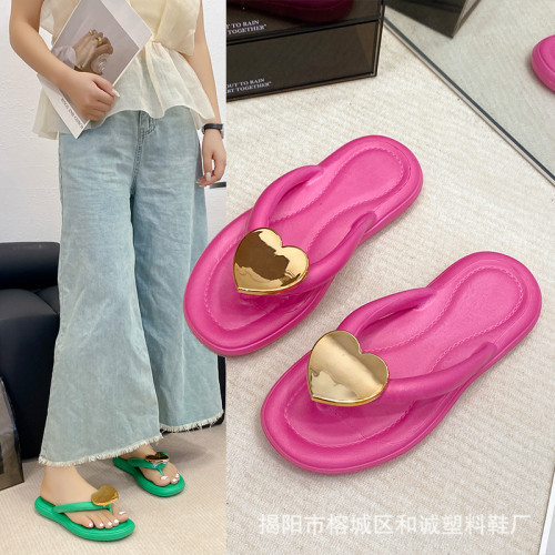人字拖鞋女ins超火夏季新款愛心防滑涼鞋設計感百搭沙灘仙女風潮 人字拖鞋女ins超火夏季新款愛心防滑涼鞋設計感百搭沙灘仙女風潮