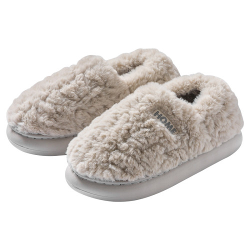 踩屎感棉拖鞋男士冬季包跟2025新款室內家居厚底保暖防滑家用棉鞋