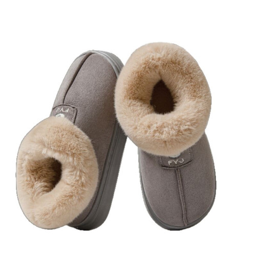 棉拖鞋女冬季厚底可外穿包跟雪地靴加絨加厚保暖毛毛拖鞋情侶棉鞋 棉拖鞋女冬季厚底可外穿包跟雪地靴加絨加厚保暖毛毛拖鞋情侶棉鞋