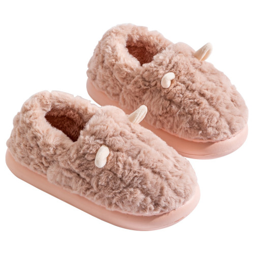 踩屎感棉拖鞋女冬季2025新款室內家居厚底防滑保暖毛絨包跟棉鞋男 踩屎感棉拖鞋女冬季2025新款室內家居厚底防滑保暖毛絨包跟棉鞋男