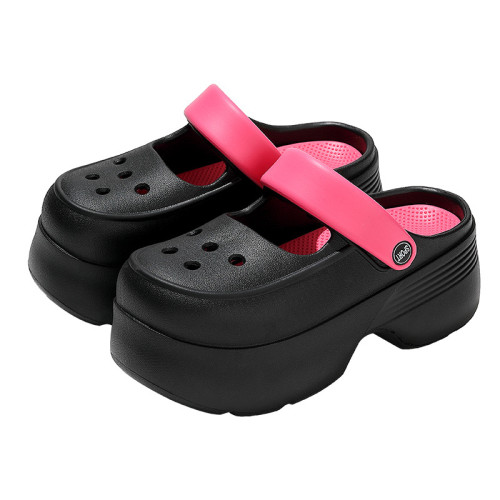 洞洞鞋男夏季新款戶外休閒外穿涼鞋防滑厚底耐磨顯高涼拖鞋女 洞洞鞋男夏季新款戶外休閒外穿涼鞋防滑厚底耐磨顯高涼拖鞋女