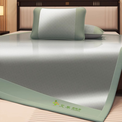 夏天艾草涼蓆冰絲蓆可水洗三件套可折曡軟蓆藤蓆冬夏兩用宿舍草蓆 夏天艾草涼蓆冰絲蓆可水洗三件套可折曡軟蓆藤蓆冬夏兩用宿舍草蓆