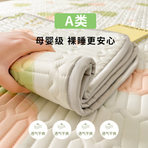 夏季冰絲乳膠涼蓆三件套印花可折曡軟涼蓆床墊兩用卡通小清新蓆子 夏季冰絲乳膠涼蓆三件套印花可折曡軟涼蓆床墊兩用卡通小清新蓆子