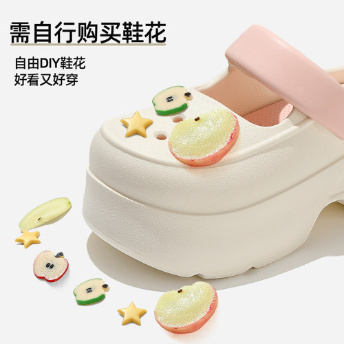 洞洞鞋男夏季新款戶外休閒外穿涼鞋防滑厚底耐磨顯高涼拖鞋女