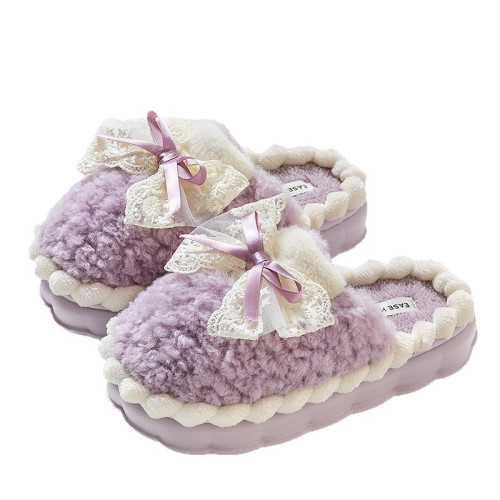 蝴蝶結棉拖鞋女款冬季2025新款保暖冬天室內家居踩屎感厚底拖鞋冬 蝴蝶結棉拖鞋女款冬季2025新款保暖冬天室內家居踩屎感厚底拖鞋冬