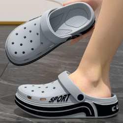 厚底洞洞鞋男士2025新款夏季外穿司機開車防滑防臭兩穿eva涼拖男