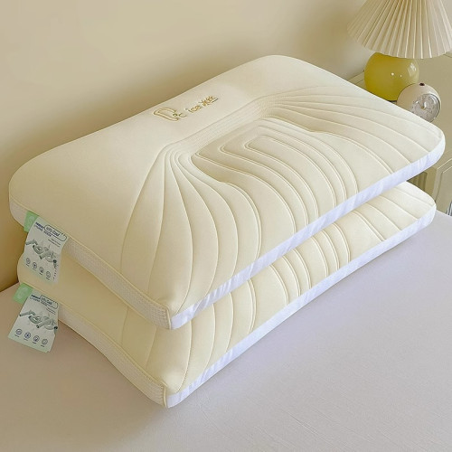 夏季超柔涼感冰絲乳膠枕頭一對裝護頸椎助睡眠家用學生宿舍枕頭芯 夏季超柔涼感冰絲乳膠枕頭一對裝護頸椎助睡眠家用學生宿舍枕頭芯