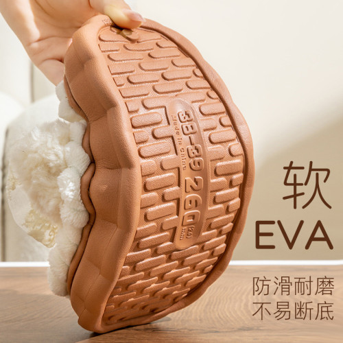 蝴蝶結棉拖鞋女款冬季2025新款室內家居厚底防滑保暖毛毛拖鞋女士 蝴蝶結棉拖鞋女款冬季2025新款室內家居厚底防滑保暖毛毛拖鞋女士