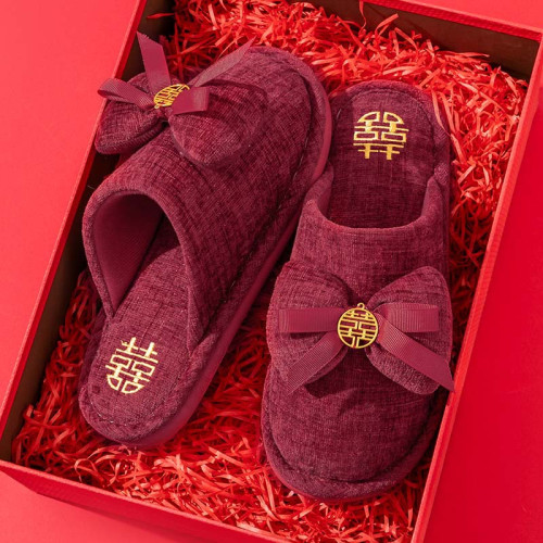 結婚拖鞋紅色一對喜慶婚鞋情侶新婚鞋子女方陪嫁新娘婚慶用品棉拖 結婚拖鞋紅色一對喜慶婚鞋情侶新婚鞋子女方陪嫁新娘婚慶用品棉拖