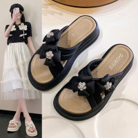 新款夏季厚底涼拖鞋時尚軟底外國風拖鞋配裙子涼鞋不累腳女鞋